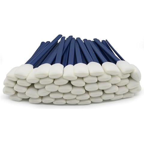Wellgler's 5.11" Foam Cleaning Swabs, Lint Free Swabs,for Printers, Cameras, Optical Lenses, Guns, Electronics and Car Detailing Cleaning Swabs (50pcs Navy Blue) Cover