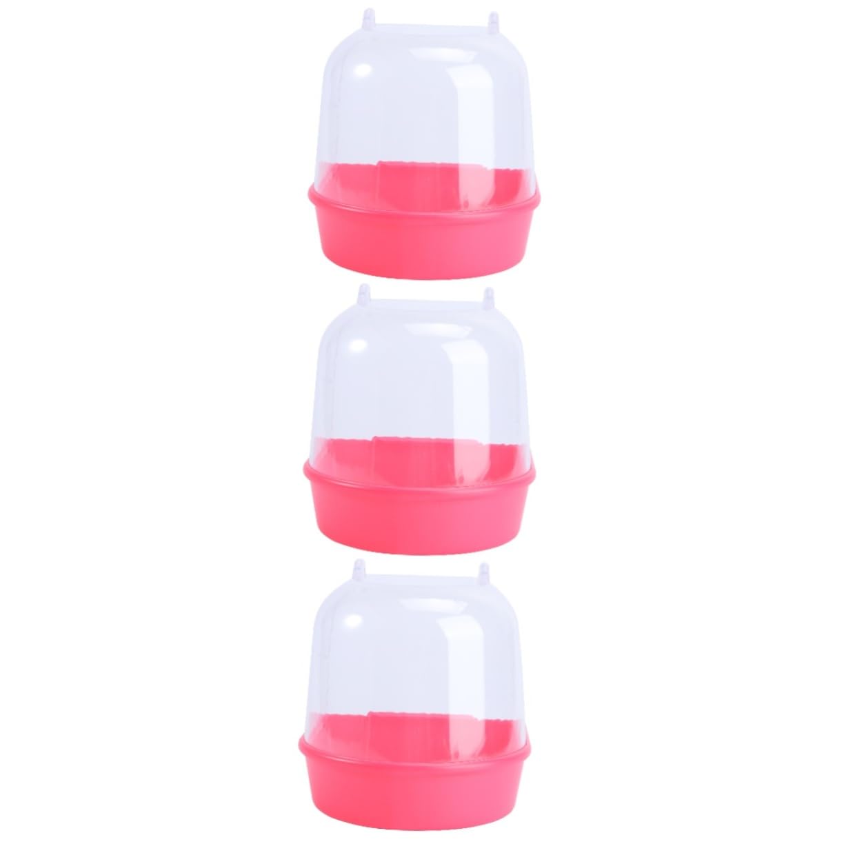 FRCOLOR 3pezzi Bagnetto per Uccelli Coperto Rossa Vaschetta per Pappagalli e Canarini Accessorio per Gabbie di Piccole Facile da Installare e Utilizzare