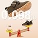 JOINFREE Toddler Girls Boys Mary Jane Dress Shoes Closed Toe Barefoot Lightweight Walking Shoe Party School Slip On Fashion Sneakers Clogs Indoor Outdoor Darkbrown Size 6