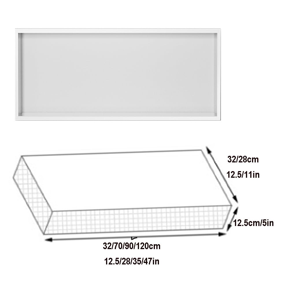 Wand-Duschregale, für Shampoo und Seife, multifunktional, Fußstütze und Toilettenpapierhalter, 120 x 28 x 12 cm, Mattschwarz