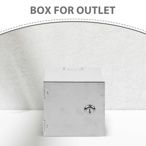 Miniatura 8 de Ciyodo Caja De Enchufe Para Exteriores De Acero Inoxidable Con Cerradura Resistente A La Lluvia Montaje En Pared Para Carga De Vehículos Eléctricos Y Uso Al Aire Libre