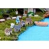 Garneck 4 peças miniatura jardinagem paisagem micro vila casas de pedra miniatura casa de polegar colchas DIY Bonsai terrário artesanato mesa ornamentos para decoração de jardim de fadas (estilo aleatório) 10 41SWc8P8VnL. SL500 . SS100