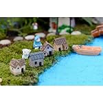 Garneck 4 peças miniatura jardinagem paisagem micro vila casas de pedra miniatura casa de polegar colchas DIY Bonsai terrário artesanato mesa ornamentos para decoração de jardim de fadas (estilo aleatório) 15 41SWc8P8VnL. SL500 . SS150