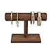Ikee Design Antique Wooden Display Jewelry Accessory Stand, Bracelet Scrunchie Holder Display for Store, Showcase and Home, Brown Color, 7.9 W x 2.9 D x 5.5 H in