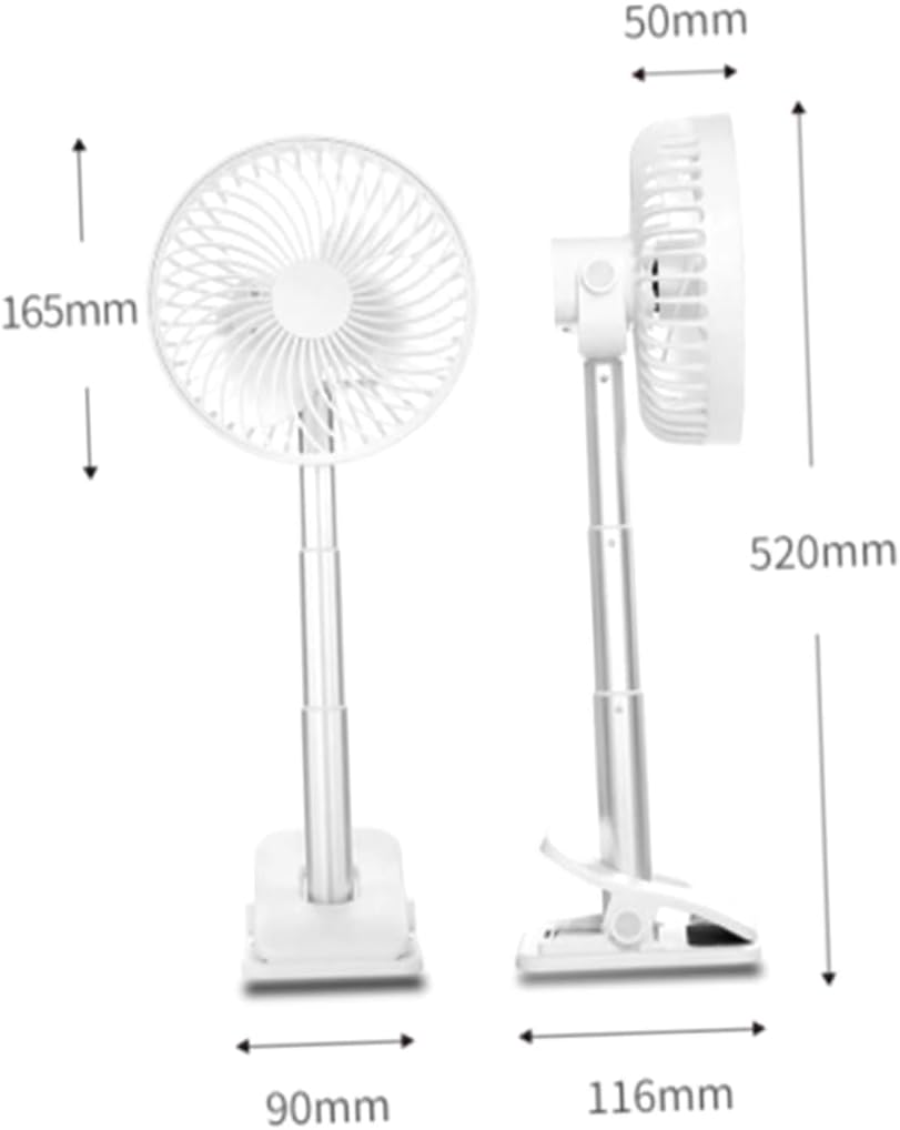 Multi-function Usb Fan with Clip and Light Portable Flexible Design for Cooling for Travel and Outdoor Use Compact and Lightweight White