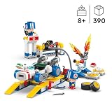 LEGO Super Mario: Mario Kart — Toad i jego garaż, Zabawka dla Dziecka do Zbudowania, 2 Figurki Blue Toadów, Pomysł na Prezent dla 8-latka, dla Chłopca i Dziewczynki, Zestaw dla Gracza, 72035