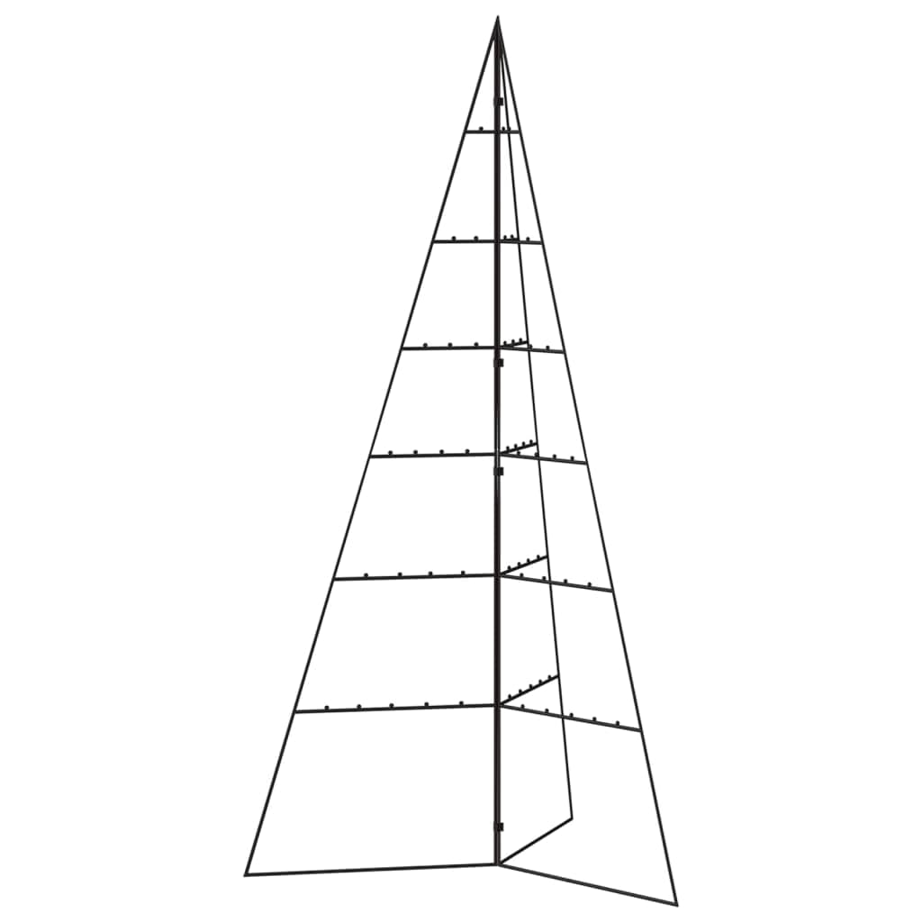 vidaXL Arbre de Noël en métal pour décoration Noir 140 cm