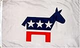 Democrat Flag - 3 foot by 5 foot Polyester (NEW)