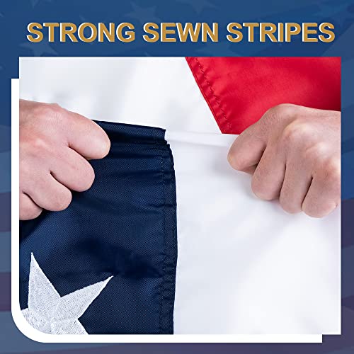 American Pleated Fan Flag 2X4 Ft For Outside, Usa Fan Bunting Flag With Embroidered Stars, Sewn Stripes And Brass Grommets, Fade Proof Half Fan Bunting Flag For Outdoor Porch Or Indoor Memorial Day Decor #TOP4