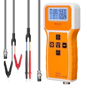 Battery Tester, 200Ω 100V Portable Battery Internal Resistance Voltage Tester with 3-Digit Display