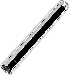 HarJue Shower Head Extension Arm, Shower Extender Water Outlet- Lowers Existing, Shower Pipe Extension for Bathroom, Made of Solid Metal Stainless Steel(4 Inch, Chrome Finish)