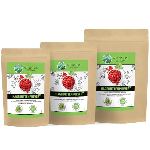 Foto von Alpi Nature Hagebuttenpulver 500g, Hagebuttenmehl ,Hagebutten getrocknet und gemahlen, Hagebutten Pulver