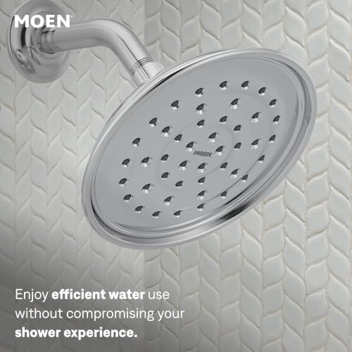 Moen Halle Chrome Tub and Shower Trim Kit with Rain Showerhead, Lever Handle, Tub Spout, and Posi‑Temp Valve Included, 82970C by Moen - Used condition - Image 4
