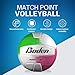 Baden | Match Point | Cushioned Synthetic Leather | Outdoor Recreation Backyard Volleyball + College Camp Ball | All Ages | Official Size 5 | Neon Pink/Green/White