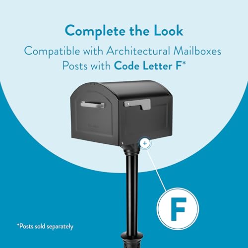 Architectural Mailboxes 950020B-10 Centennial Postmount Mailbox, XL, Black by ARCHITECTURAL MAILBOXES - Image 4