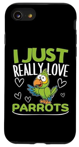 Parrot I Just Really Love Parrot �X�}�z�P�[�X iPhone SE (2020) / 7 / 8 �p