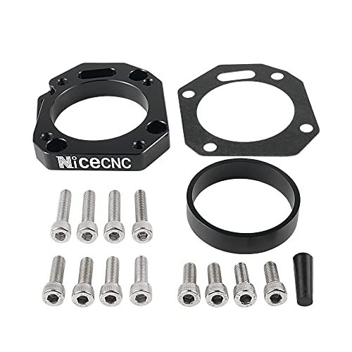 Nicecnc K20 K24 Rbc Rrc Dual Throttle Body Adapte 62Mm 70Mm Compatible With Honda Civic Si Integra Type R Civic Type R, Compatible With Acura Rsx Type S K20Z1 K20A1 K20A2 K24A K20A3 #TOP20