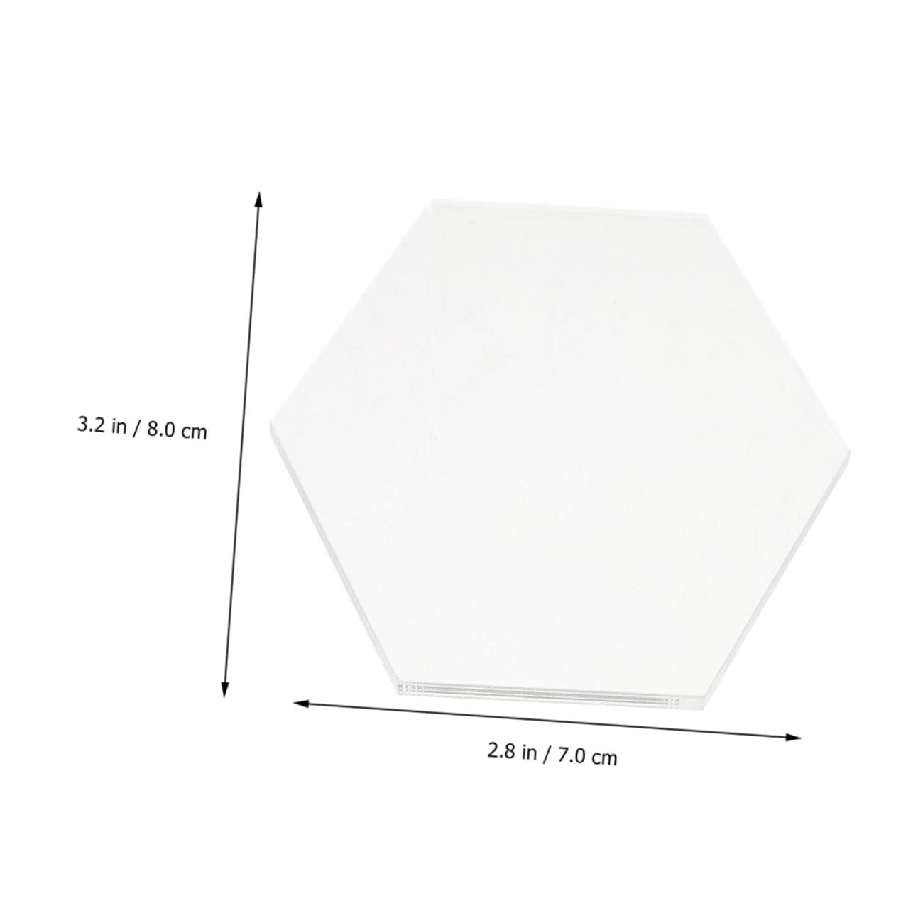 10pcs Hexagonal Acrylic Trays for DIY Crafts Art Projects and Home Decor Blank Hexagon Plates for Painting Photo Display and Aesthetic Decoration Thick