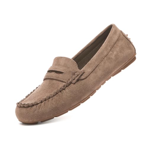 Image of Bernal Women's Non-Slip Penny Loafers - All-Day Comfort Flat Driving Shoes for Work Office & Casual Walking