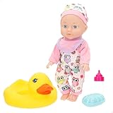 COLORBABY Colorbaby's Muñeco bebé, Mide 30 cm, Extremidades articuladas, Ropita búhos, Flotador Patito, Biberón, Muñecas para niñas, Juguete niña 24 Meses, Juguetes niños 2 años (39345)