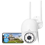 Outdoor Home 2.4G/5G WiFi Surveillance Security Cameras, with Two-way Audio, Motion Detection, Color Night Vision, Family Sharing, IP66Waterproof, 360°View, Cloud Storage/SD Card Storage (3MP)