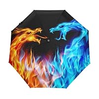 Watercolor Painted Funny Bright Cartoon Insects Ladybirds Automatic Open Close Foldable Umbrella for Rain