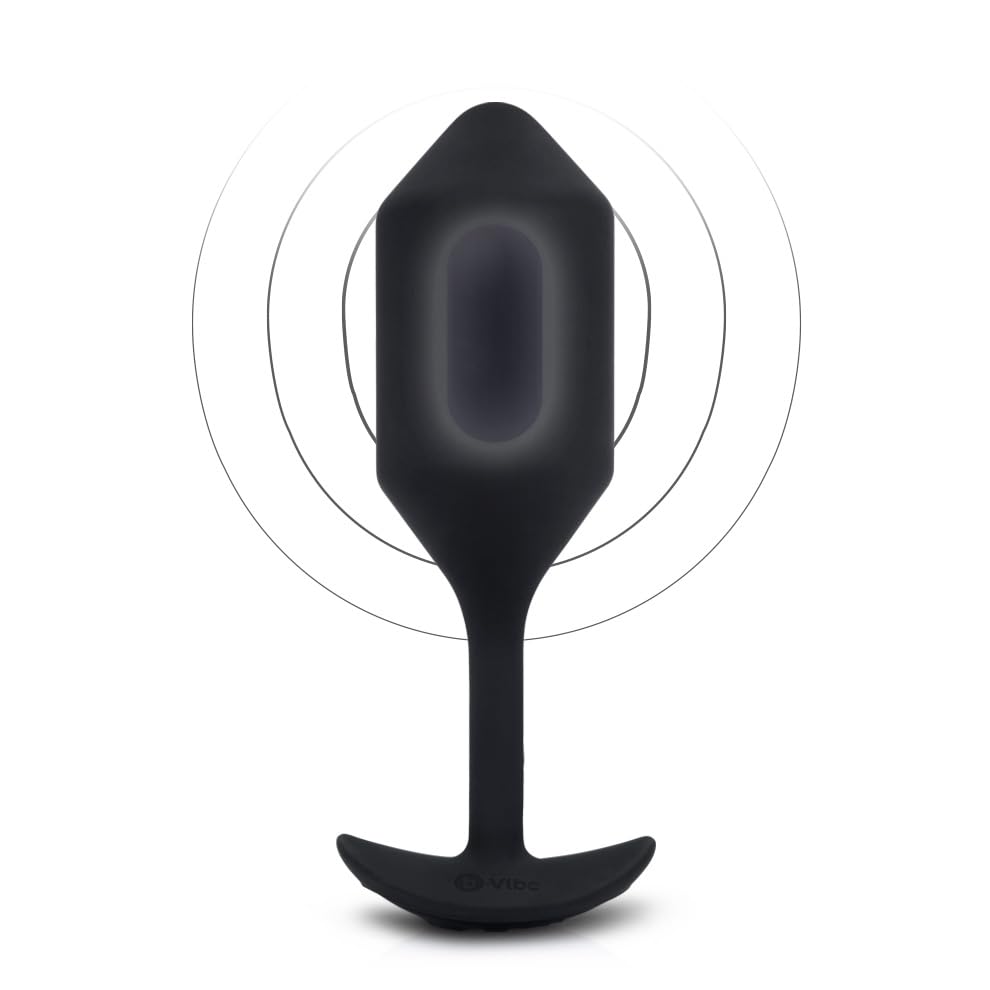 Image of b-Vibe Vibrating Snug Plug 1 Anal Plug Adult Toys, Adult Sex Toys Anal Plug for Couples, Anal Training, and Sexual Stimulation Device for Butt Plug - Black