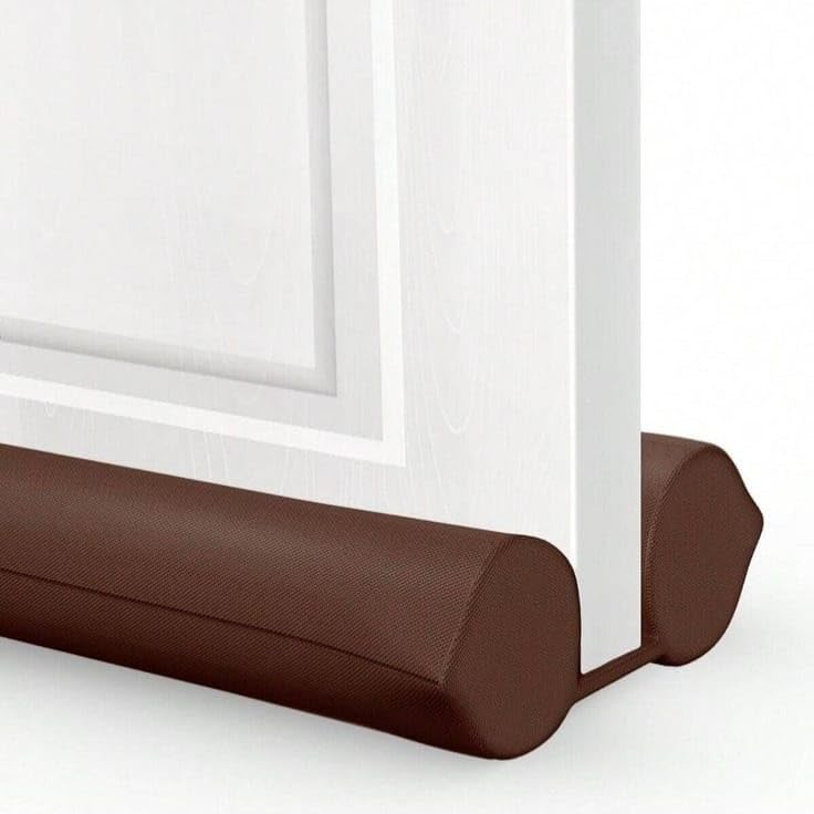 Door Stopper Draft Excluder, Brown, Twin Sided Bottom Seal, Pack of 2-image-18