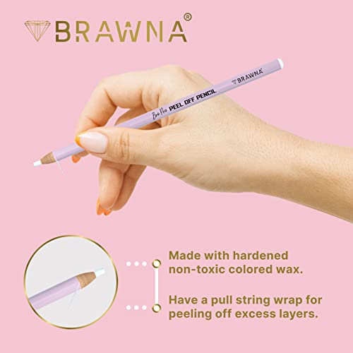 Brawna 12 Pcs Eyebrow Pencils Pack With 2 Sharpener- Durable Waterproof Eyebrow Pencil White- Quick, Efficient & Easy To Use Eye Brow Pencils For Shaping, Defining & Microblading- White #TOP2