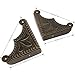 dophee Antique Brass Jewelry Box Corner Cover, Decorative Chest Table Desk Photo Frame Panal Corner Protector Guard Edge Cover, 2.2