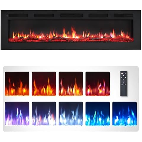 FlameKo Wilton 60" Wall Mounted Electric Fireplace Cover