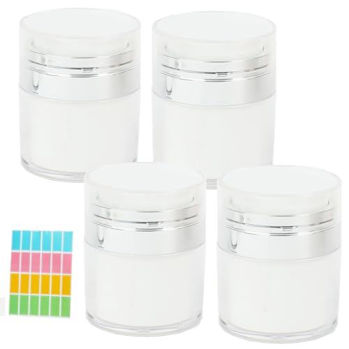 4PCS airless pump bottle,airless pump jar,moisturiser pump dispenser,travel pump bottles for toiletries,cream jar vacuum bottle,skincare pump container,skincare face cream pump dispenser 30ml