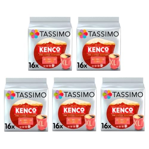 Tassimo Kenco Americano Grande XL Coffee Pods x16 (Pack of 5 Total 80 Drinks)