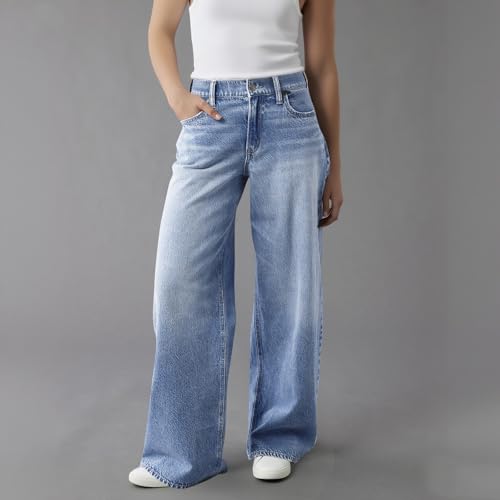 Wide Leg Jeans Woman Baggy Straight Leg Mid Rise Jeans Cute Distressed Stretchy Boyfriend Work Jean with Pockets2