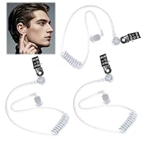 3 Stück Funkgerät Headset, Schallschlauch, Hörschlauch Polizei Ersatz-Akustikschlauch Für 2-Wege-Radio-Audio-Headsets, Ohrstück, Headset, Geheimagent, Kostüm-Requisite, Ersatz-Luft-Akustikschlauch