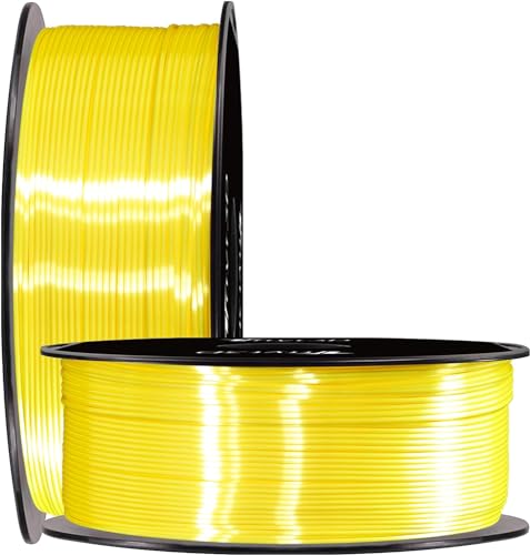 Image of FiLAMONT PLA Silk Filament 1.75mm, 3D Printer Filament, Shiny Silk 1.75 PLA Filament, 1kg(2.2Lbs) /Spool (Silk Yellow)