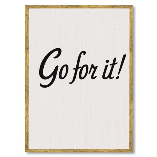 Go For It! Canvas Print Art Print, Minimalist Aesthetic Trendy Pa...