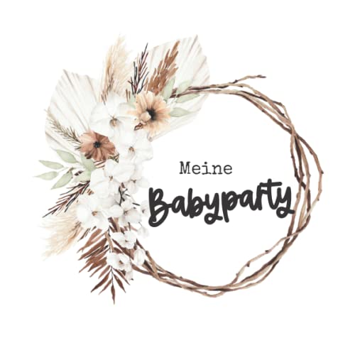 BABYPARTY GÄSTEBUCH - BABYSHOWER: Eintragealbum zur Babyparty, Design BOHO FLOWERS