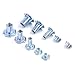 Hilitchi 105-Pcs M4 5 6 8 10 Zinc Plated Steel T-Nut Assortment Kit