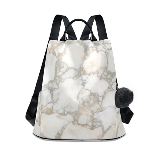 Mochila de viaje con estampado de mármol para escapadas y uso diario urbano