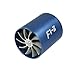 uxcell F1-Z Double Turbine Turbo Charger Air Intake Gas Fuel Saver Fan for Car
