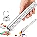 Weekly Pill Organizer Pill Case - Sleek Pill Box Travel 7 Day Pill Holder Aluminum 7 Compartment Pill Container Portable Hanging Travel Pill Tube Medicine Organizer Weekly Planner