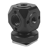 Qury Schraublochhalterung, magischer Cubic-Mount-Adapter, 0,64 cm, 3/8 Zoll, kompatibel mit DSLR-Kameras, Käfig-Stativhalterung (Kaltstartbasis)