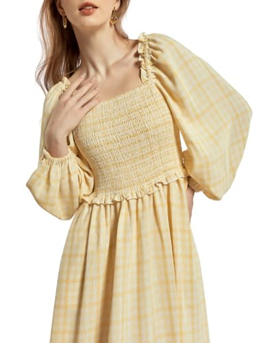 SIXDO Woven for Women, Sunlit and Airy Elegance for Warm Spring and Summer Days Flared Dress — view 4