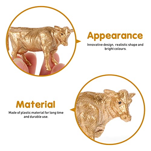 jojofuny Goldene Bauernhof Tiere Figuren Dschungel Bauernhof Tierfiguren Spielset Miniatur Tiere Kuchen Topper Für… – Bild 4