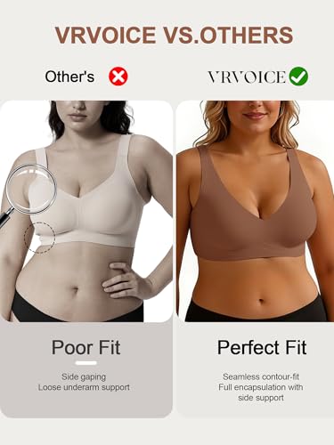 Image of Jelly Wireless Bras for Women No Underwire Push Up Seamless Full Coverage Bralettes Support Lift Everyday Bra