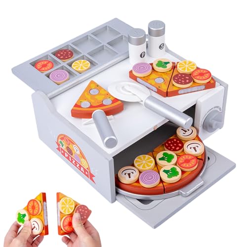 Durable and Safe Design: This Wooden Pizza Toy Set uses high-quality safe wood with a child-safe paint coating, providing ensured child safety and long-lasting durability; the combination of these features allows kids to enjoy hours of play as they create their own pretend pizza dishes in various role-playing scenarios