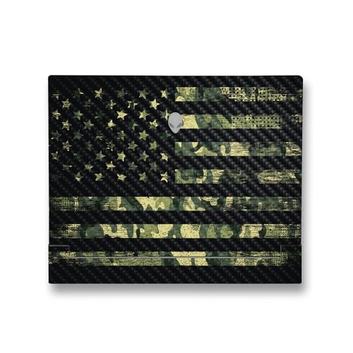 Image of MightySkins Carbon Fiber Skin Compatible With Alienware X14 R2 (2023) Full Wrap Kit - American Camo | Protective, Durable Textured Carbon Fiber Finish | Easy To Apply & Change Styles | Made in the USA