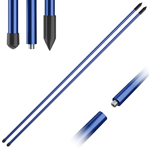 Kamitty Golf Alignment Stick, Aluminum Alloy Alignment Stick 2 Packs, 48 Inches Portable Detachable Golf Training Equipment (Blue) Cover