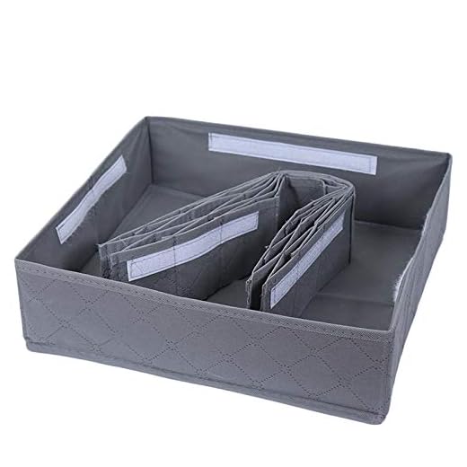 Leisial™ 30 Rejilla Caja de Almacenaje para Armarios Ropa Interior Calcetines Corbata Cajón Organizador Cesta Bras Gris (#1)